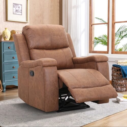 keston Modern Manual Recliner Chair with Built-in Cup Holder By Urban Recliner