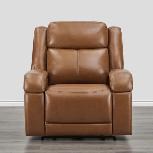 Premium Genuine Leather Zero Wall Power Recliner with Adjustable Headrest – Urban Recliner