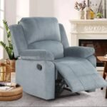 Nikodemos Compact Contemporary Manual Recliner in Soft Microfiber by Urban Recliner
