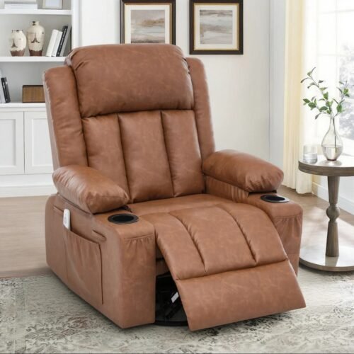 Ultimate Comfort 360° Swivel Rocking Recliner Chair with Cup Holders in Armrests by Urban Recliner