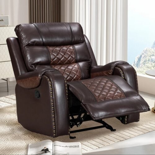 Urban Recliner 1 Seater Manual Rocker Recliner Chair with Diamond Stitch Upholstery