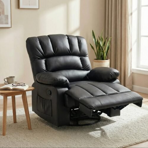 Breasha PU Swivel Rocker Manual Recliner Chair by Urban Recliner