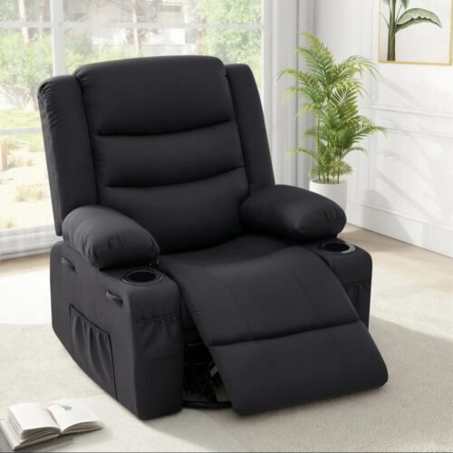 Urban Recliner 360° Swivel Glider Recliner Chair with Cup Holders & Side Pockets