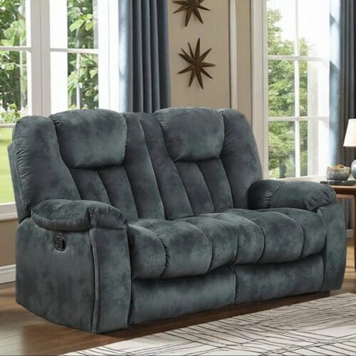 Quiteris 2 Seater Microfiber Manual Recliner Sofa by Urban Recliner